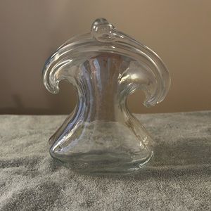 Vintage blown glass handbag vase